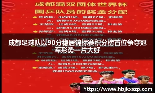 成都足球队以90分稳居锦标赛积分榜首位争夺冠军形势一片大好